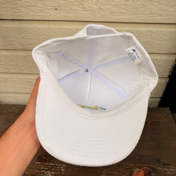 Vintage SPORTS SELECT Corduroy trucker hat snapback white - Picture 6 of 6